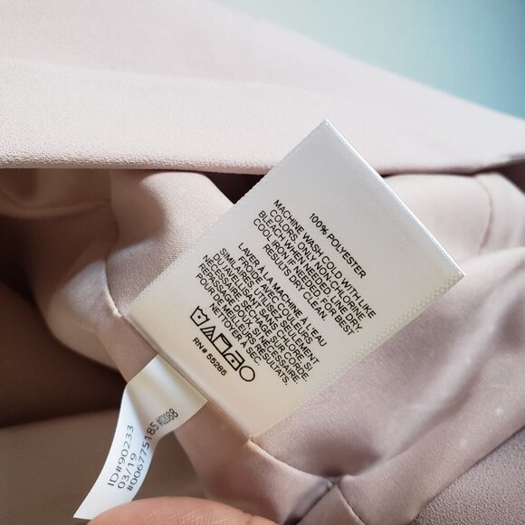 Express Ruched Sleeve Boyfriend Blazer Jacket Open Front Petal Pink Size XS NEW - Picture 10 of 12